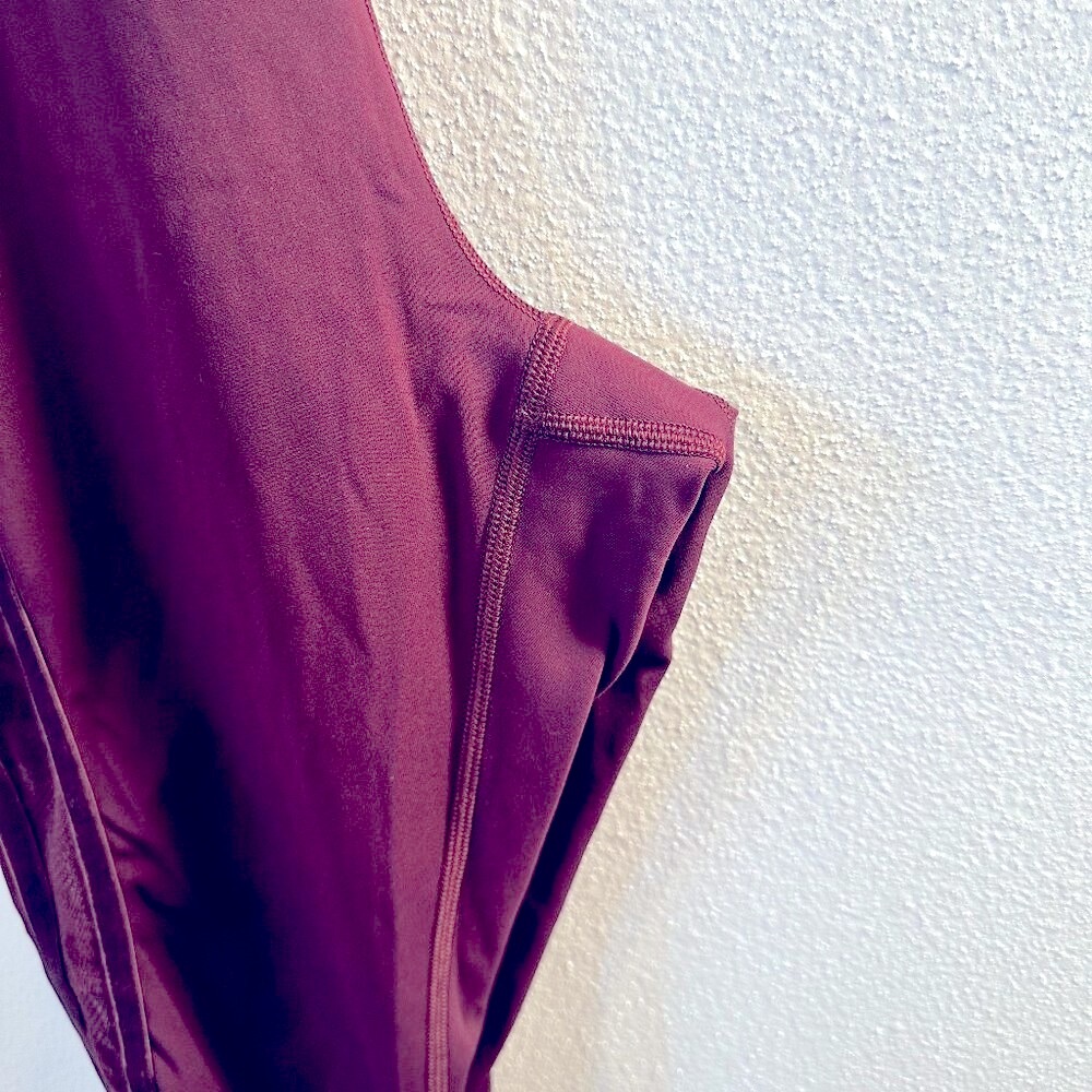 Lululemon Wunder Under Hi-Rise Burgundy Floral Burnout Mesh Leggings | s6 - Picture 16 of 17